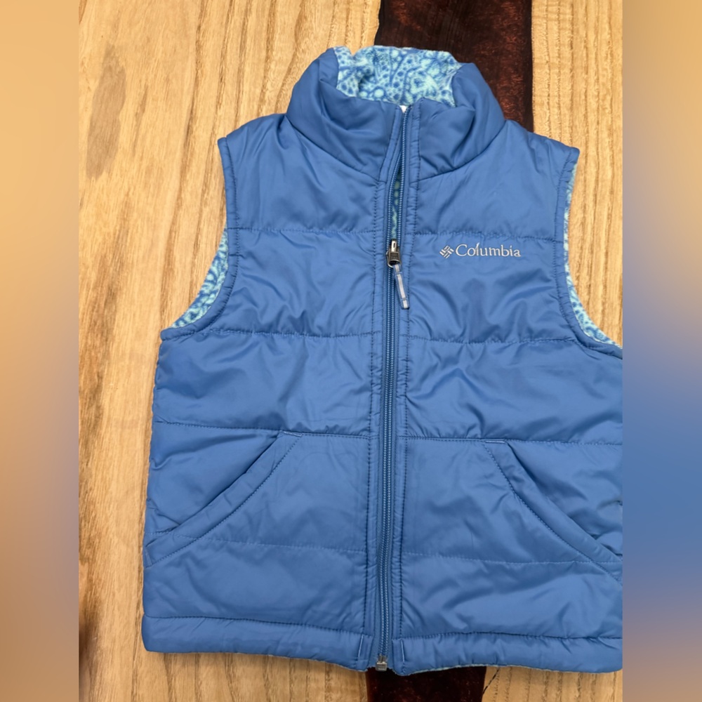 Columbia Quilted Blue Vest-Toddler Girls 4T/5T